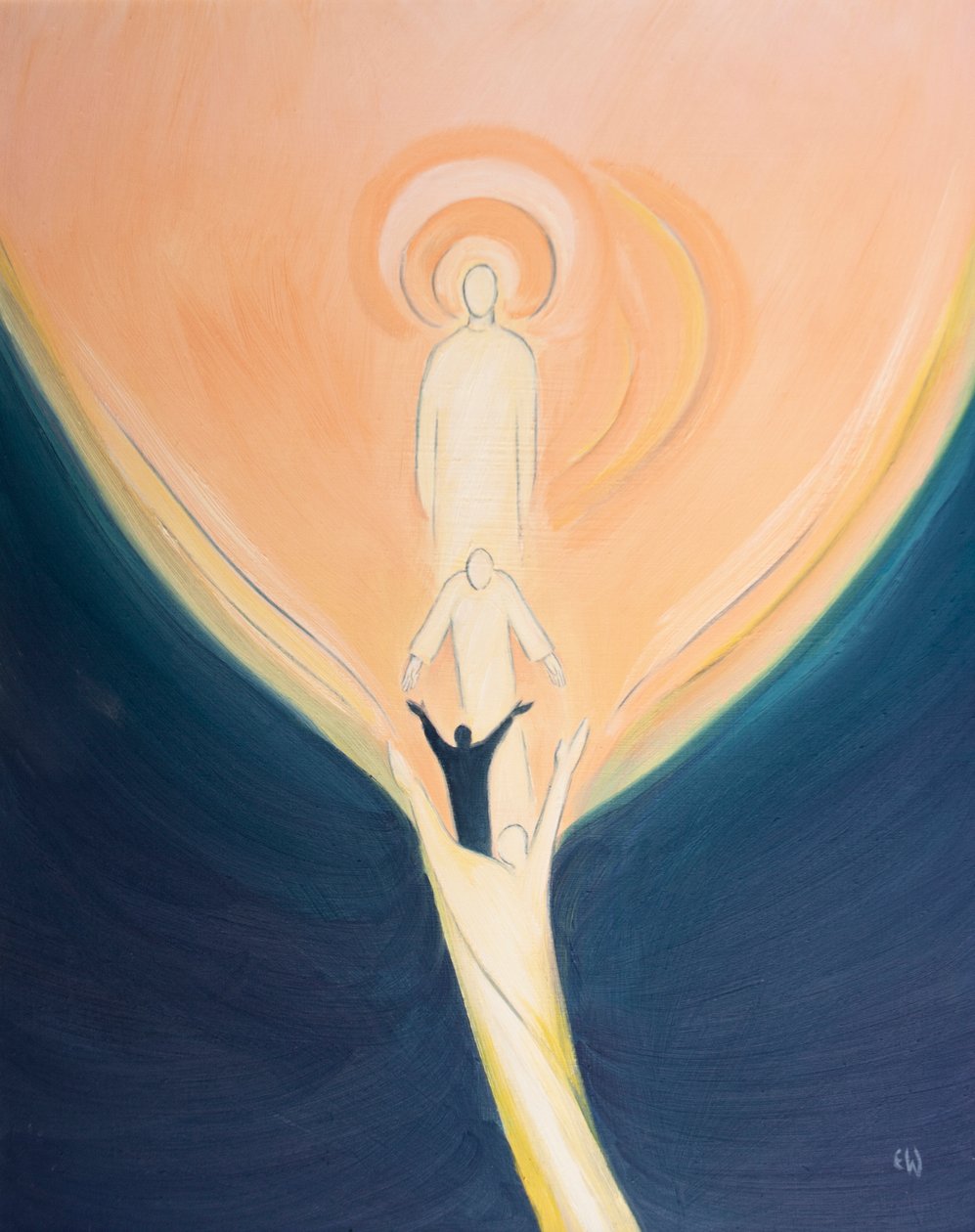 Cristo si china dal Cielo e ci attira, con la potenza dello Spirito Santo, al cuore di Dio, 2001 da Elizabeth Wang