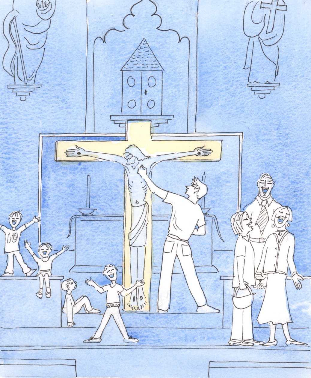 Cristo vede il nostro comportamento in chiesa - alcuni comportamenti cattivi dovuti all