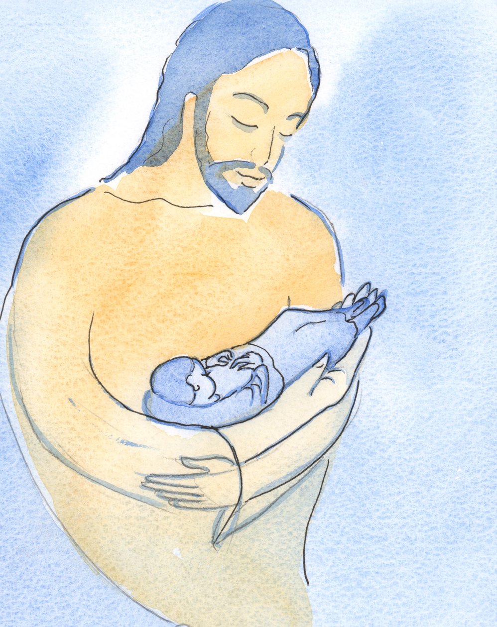 Cristo mi ha mostrato che nella mia sofferenza attuale sono come se fossi nelle braccia del Padre, teneramente portato. da Elizabeth Wang
