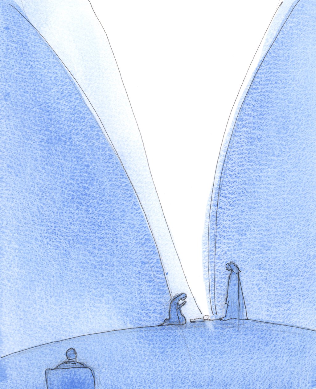 Dio Figlio è nato dalla Beata Vergine Maria, 2005 (acquerello su carta) da Elizabeth Wang