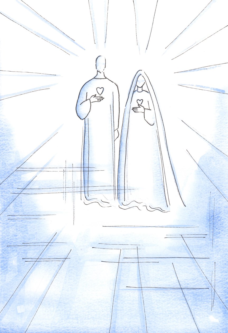 Mi sono stati mostrati i Due Cuori: del Cristo senza peccato e della Sua Madre Immacolata, nella Luce Radiante del Cielo da Elizabeth Wang