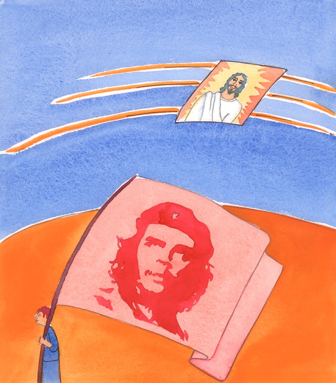 In ogni epoca ci sono nuovi modi di diffondere il Vangelo, 2005 (acquerello su carta) da Elizabeth Wang