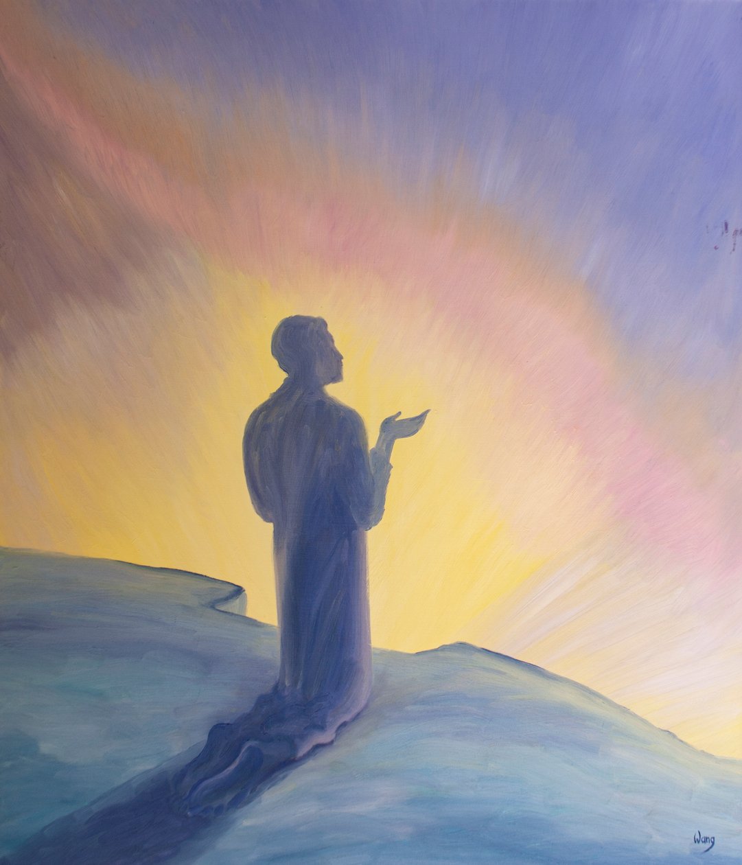 Nella sua vita sulla terra Gesù pregava il Padre con lode e ringraziamento, 2001 da Elizabeth Wang