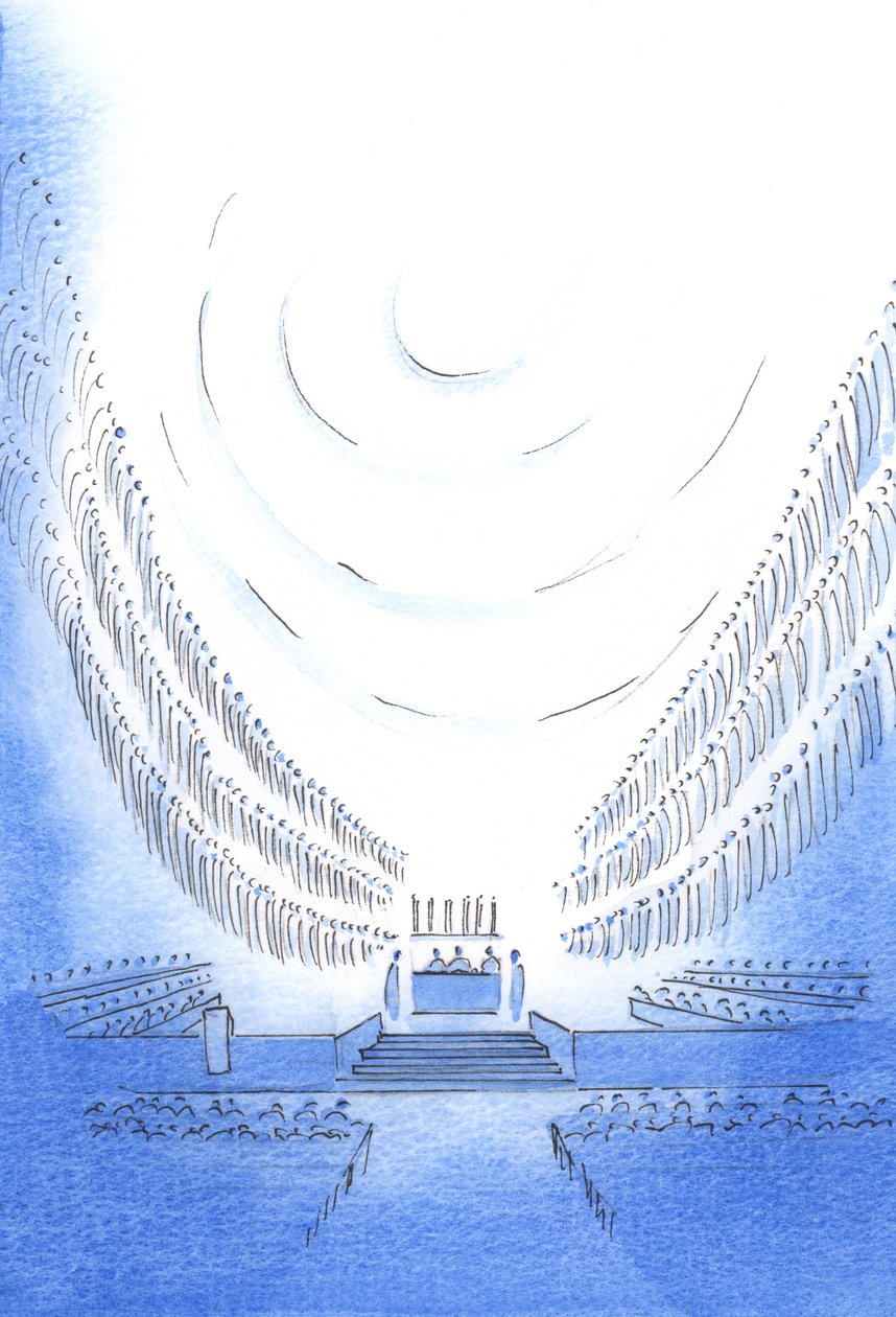 Nella cattedrale, durante una Messa di ordinazione, il Padre ha rivelato qualcosa della Sua maestà e gloria, tra i santi, 2003 da Elizabeth Wang