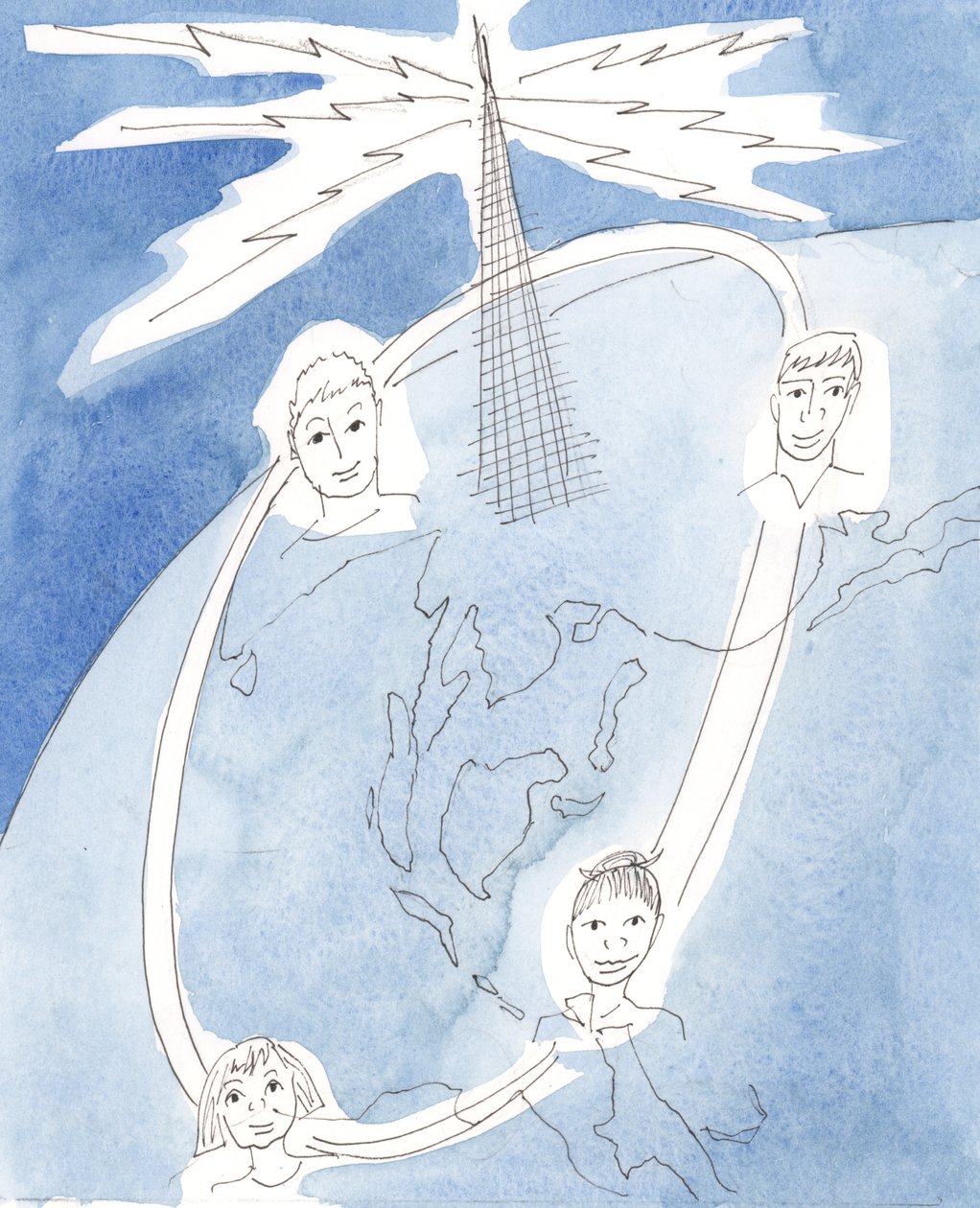La nostra Comunione spirituale, nella Comunione dei Santi, è come la connessione in una teleconferenza, 2003 da Elizabeth Wang