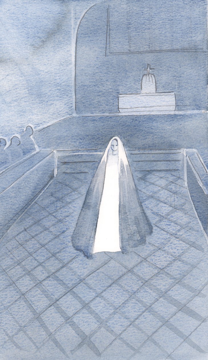 Colei che è pura come Cristo, stava tra questi frati domenicani a Oxford che vivono per Suo Figlio, legati dai loro tre voti, 2000 da Elizabeth Wang