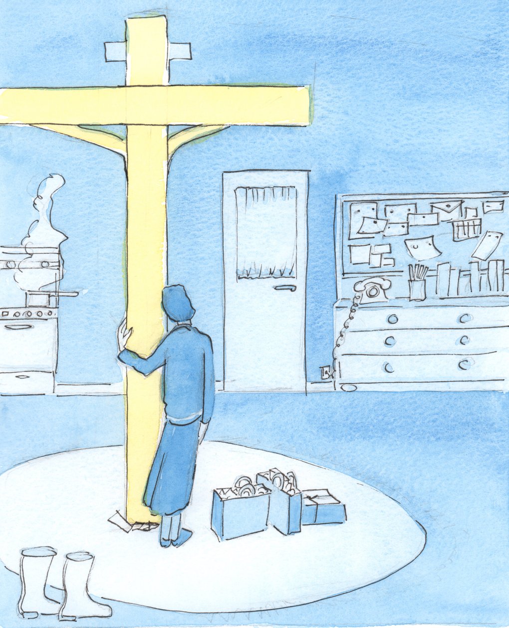 Qualcuno che adora Cristo nella Messa e desidera fare il Suo lavoro può rimanere nello spirito accanto alla Croce tutto il giorno da Elizabeth Wang