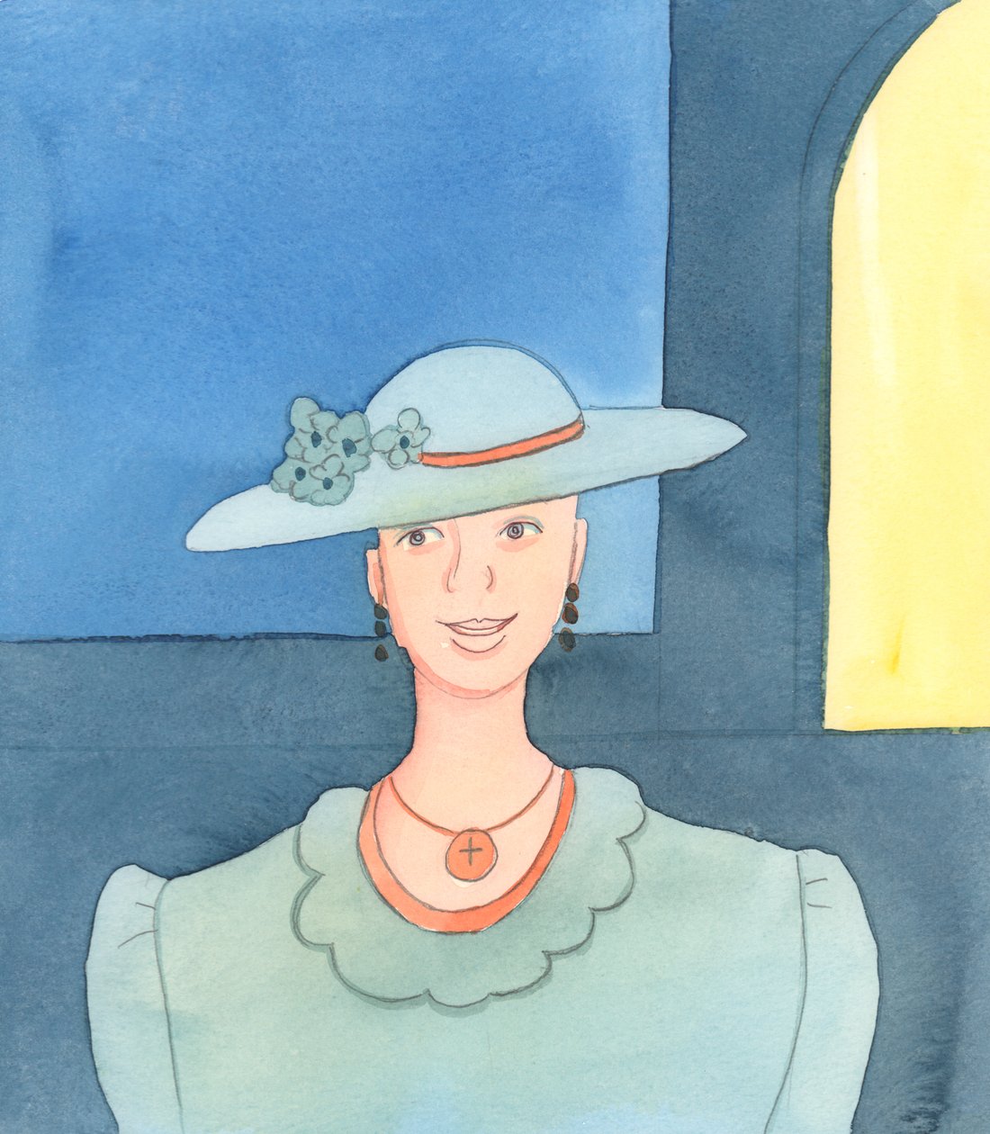 Il Signore mi ha parlato di un matrimonio, dicendomi: "Spendi quello che vuoi. È una festa!", 2005 (acquerello su carta) da Elizabeth Wang