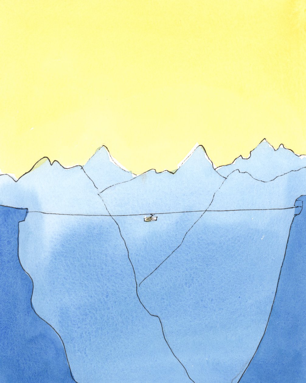 Il viaggio dalla vita alla morte è come essere su una funivia tra due montagne. da Elizabeth Wang