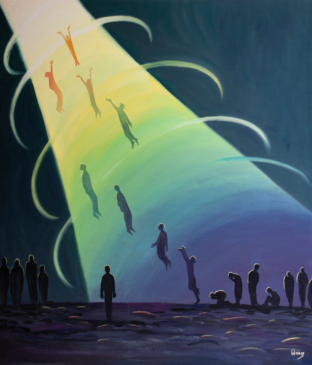 Le anime del Purgatorio sono attratte nella beatitudine di Dio non appena possono sopportare la luminosità della sua gloria, 2001 da Elizabeth Wang