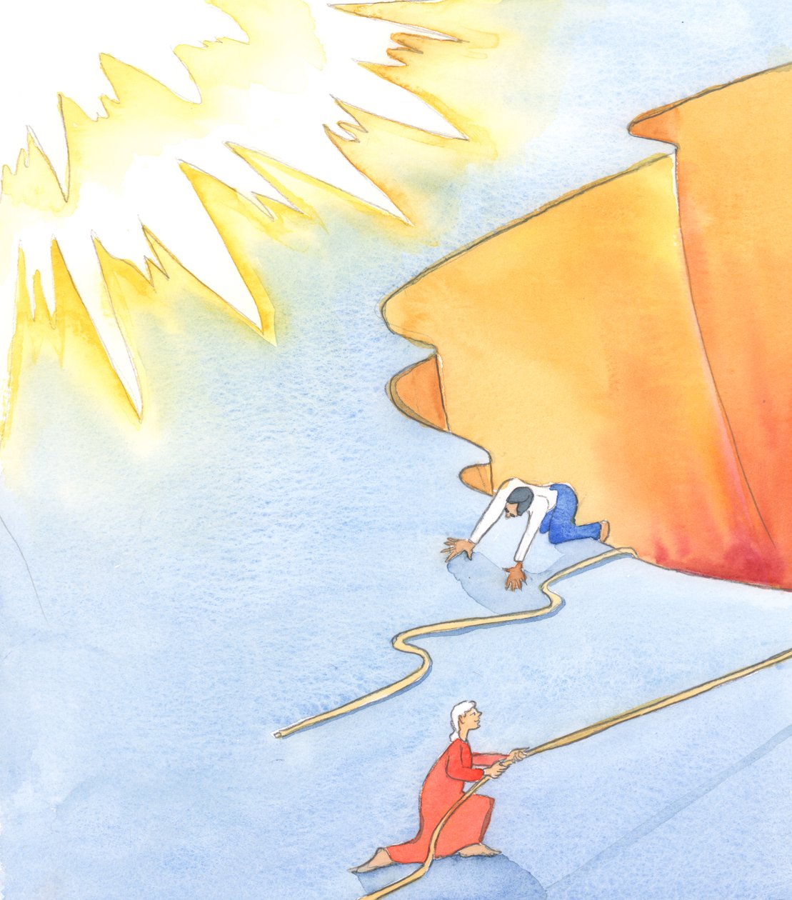 Le anime sante che sono state aiutate dalle nostre preghiere, e che sono pronte per il Paradiso, sono come persone che sono state trascinate su per una grande rupe, per arrivare con gioia e gratitudine in cima, da dove possono vedere la gloria del Paradiso da Elizabeth Wang
