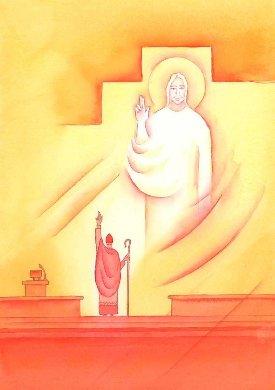 Attraverso ogni Vescovo in comunione con il Papa, Dio Padre ci santifica, ci insegna e ci guida, 2002 da Elizabeth Wang