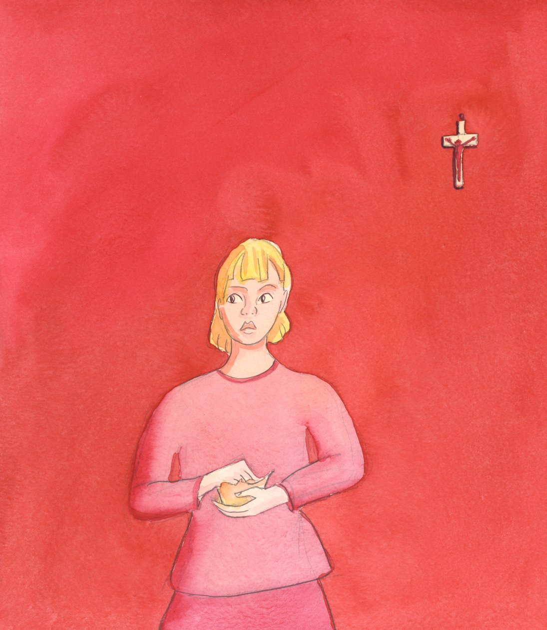 È giusto fare penitenza per i nostri peccati, soprattutto nel periodo della Quaresima, 2005 (acquerello su carta) da Elizabeth Wang