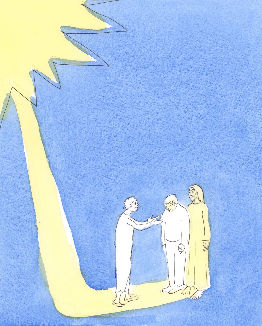 Chiunque sia disposto ad abbandonare la preghiera per assistere un vicino bisognoso, mentre si protende per aiutare, si protende verso Cristo, che guarda con amore e gratitudine da Elizabeth Wang