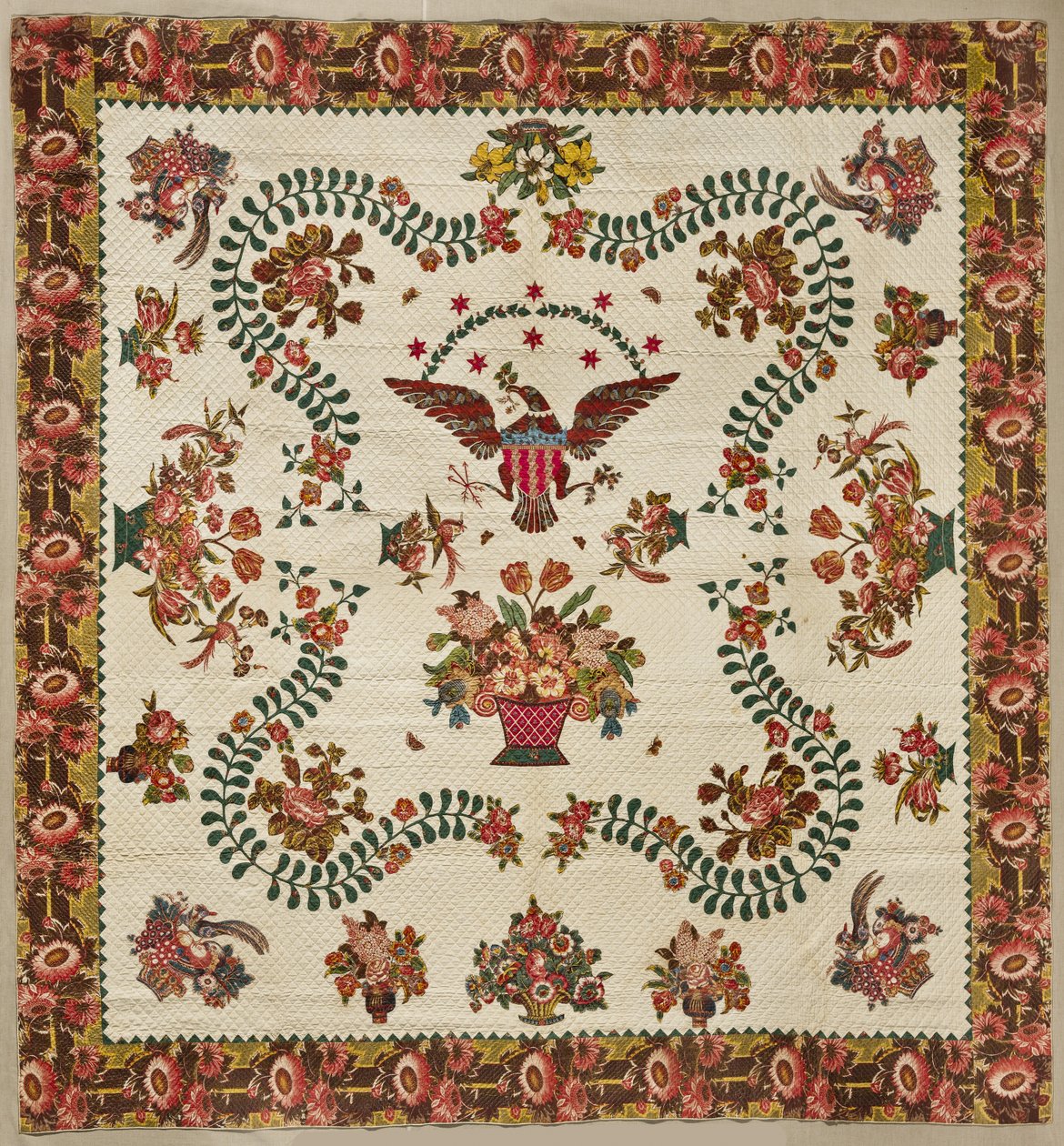 Trapunta medaglione, c.1830 da Elizabeth Welsh