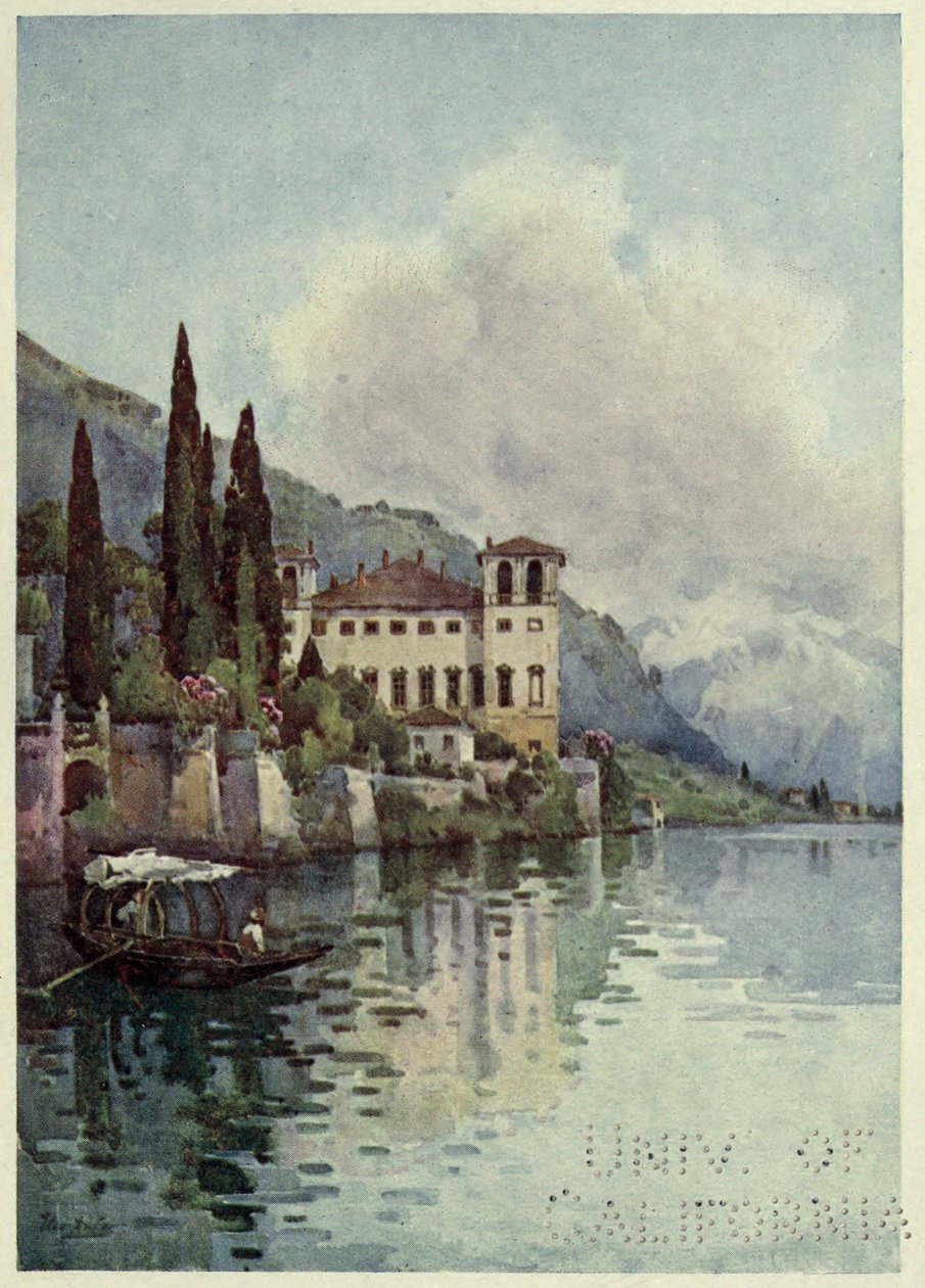 Gravedone, Lago di Como, illustrazione da 