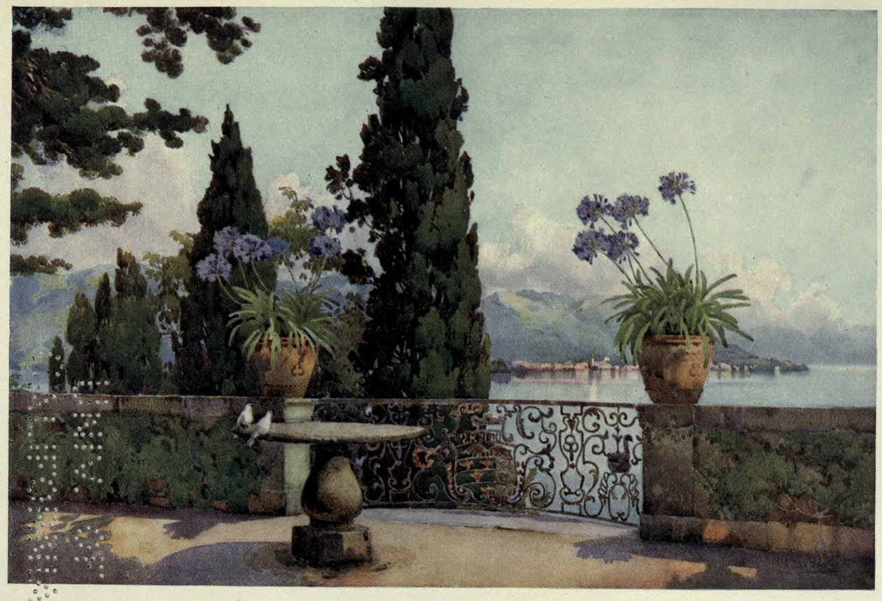 Pallanza da Isola Bella, Lago Maggiore, Illustrazione da 