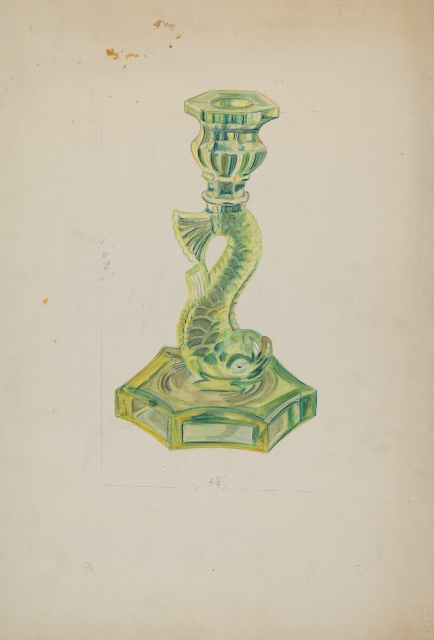 Candeliere a forma di delfino da Ella Josephine Sterling