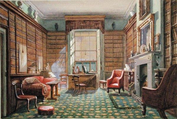 Le sale di consultazione di No.2 Rodney Street, Liverpool, c.1830 da Ellen Bickerstaffe