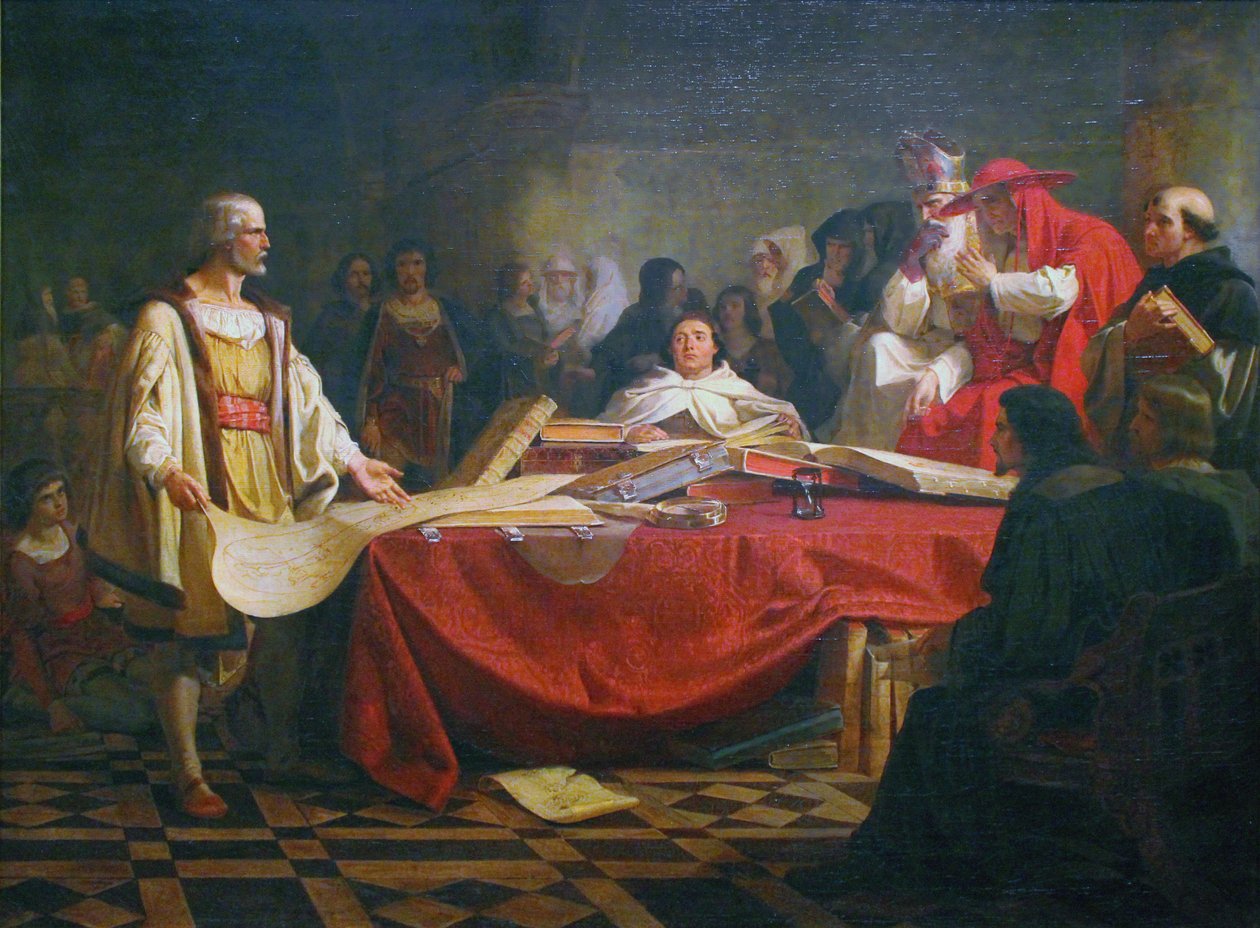 Cristoforo Colombo davanti al consiglio di Salamanca da Emanuel Leutze