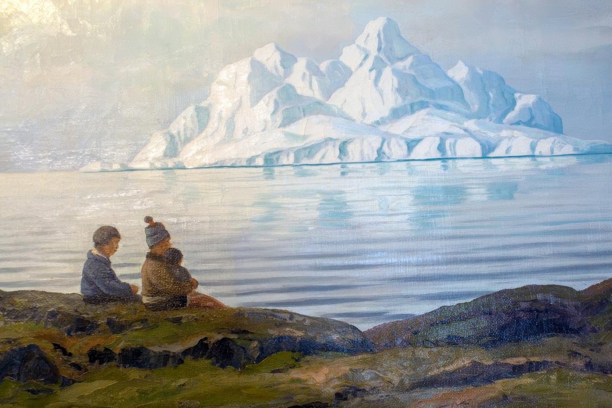 Persone in estate alla Disco-Bucht, Groenlandia occidentale da Emanuel A. Petersen