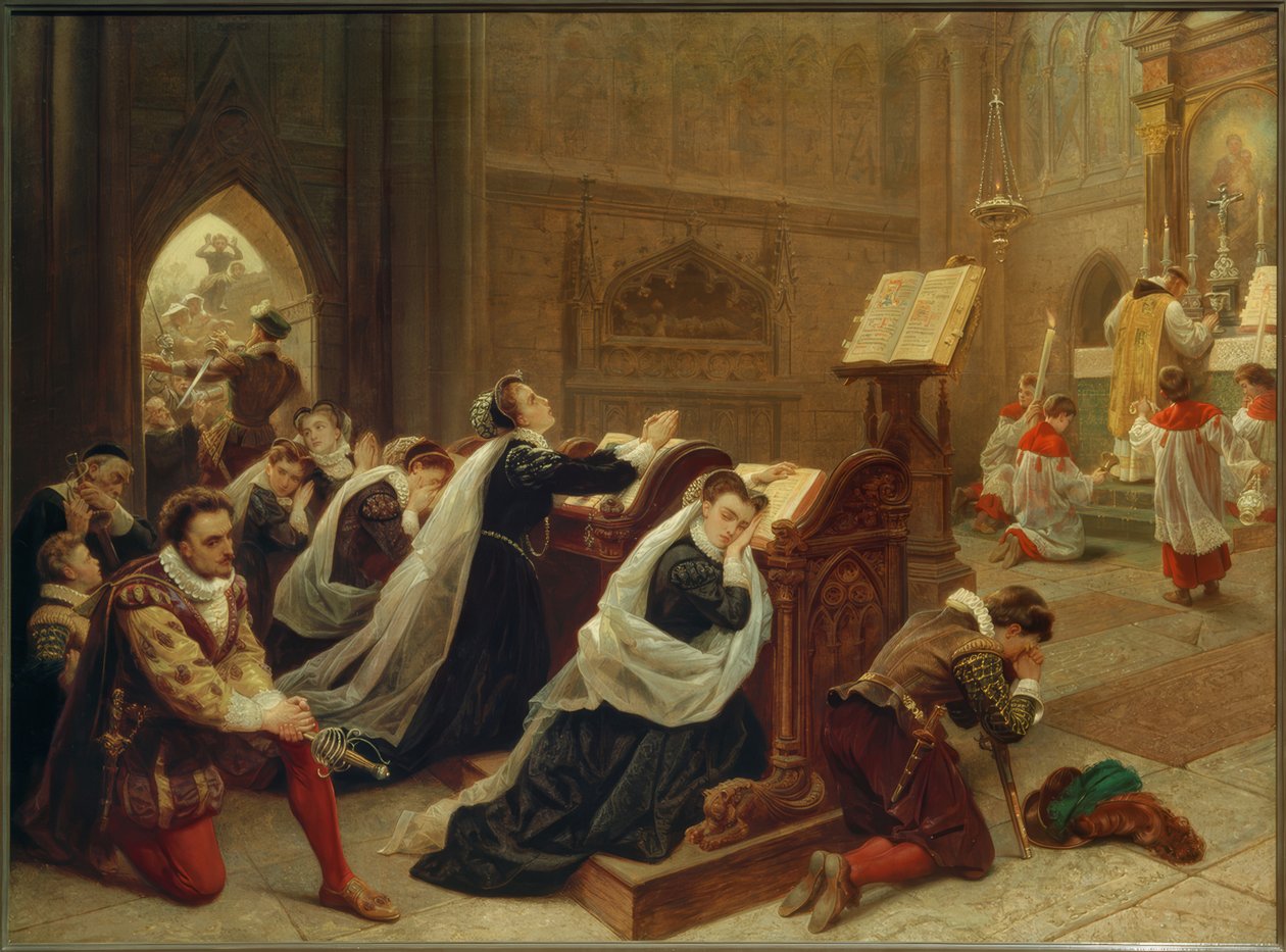 Maria Stuarda ascolta la prima messa da Emanuel Gottlieb Leutze