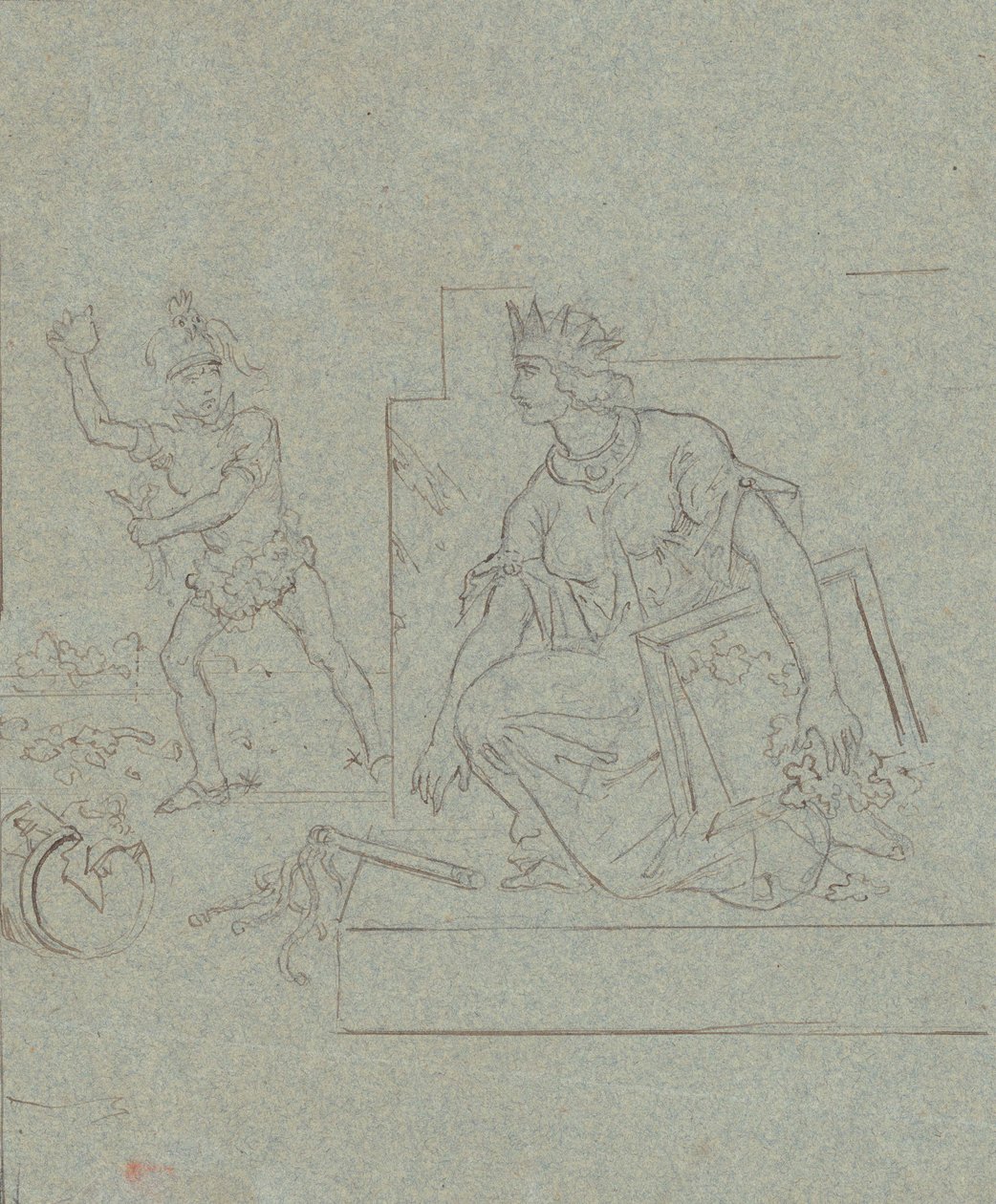 Cartone politico sulla guerra civile americana, c.1860 da Emanuel Gottlieb Leutze