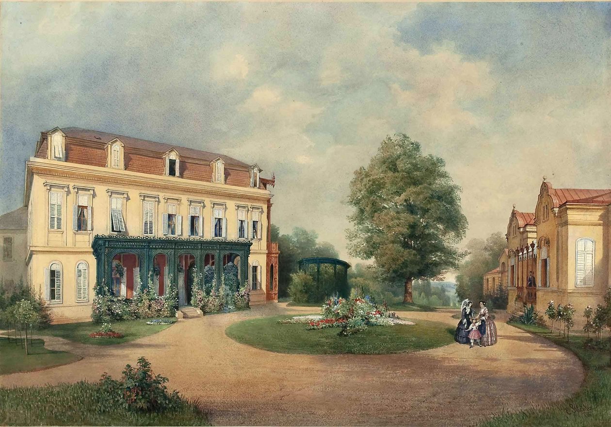 Emanuel Stöckler Casa di campagna della famiglia Albert Hardt a Hadersdorf, vicino a Vienna 1854 da Emanuel Stöckler