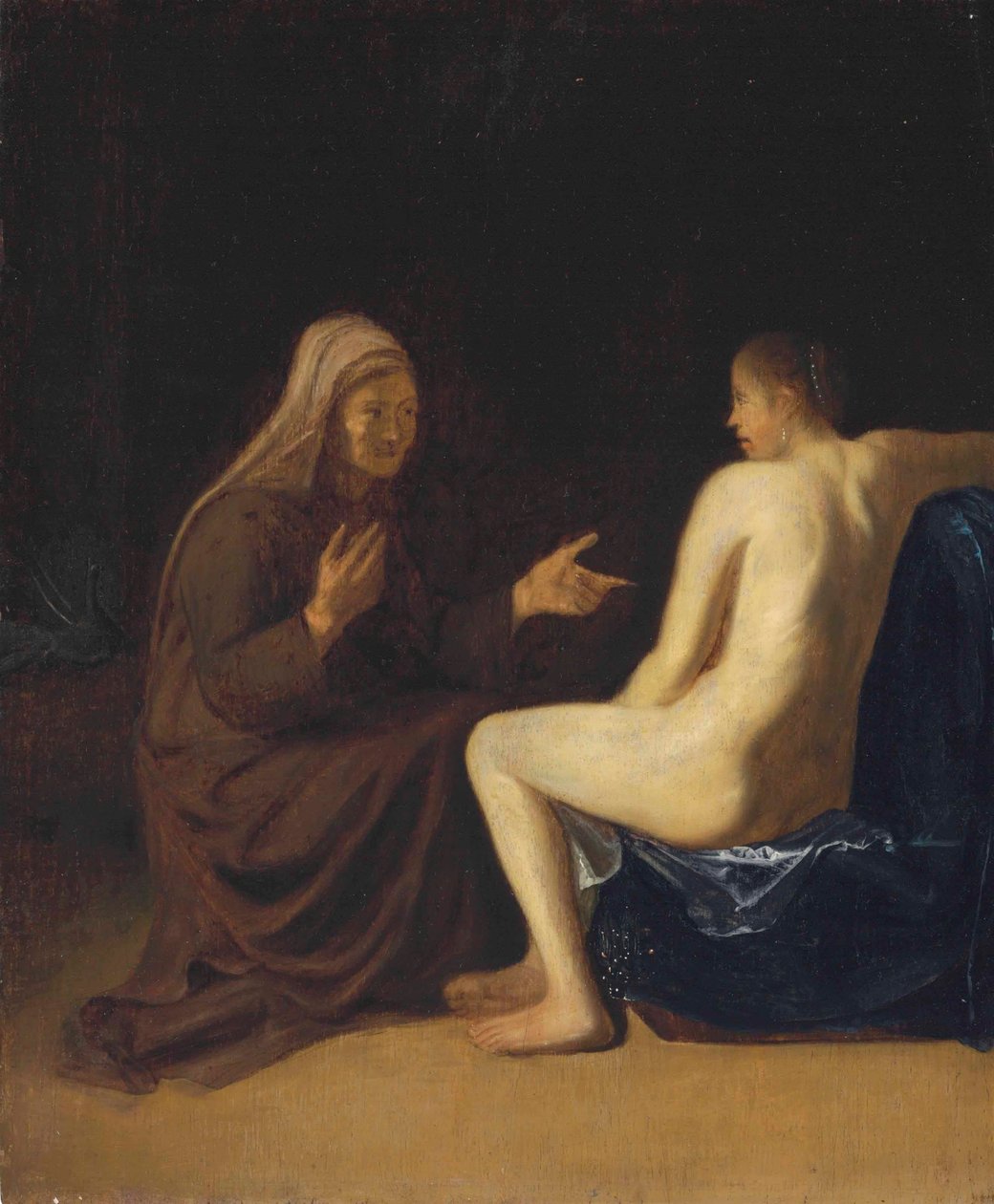 Tedesco: Sitzender Akt (Vertumnus und Pomona) Vertumnus e Pomona da Emanuel de Witte
