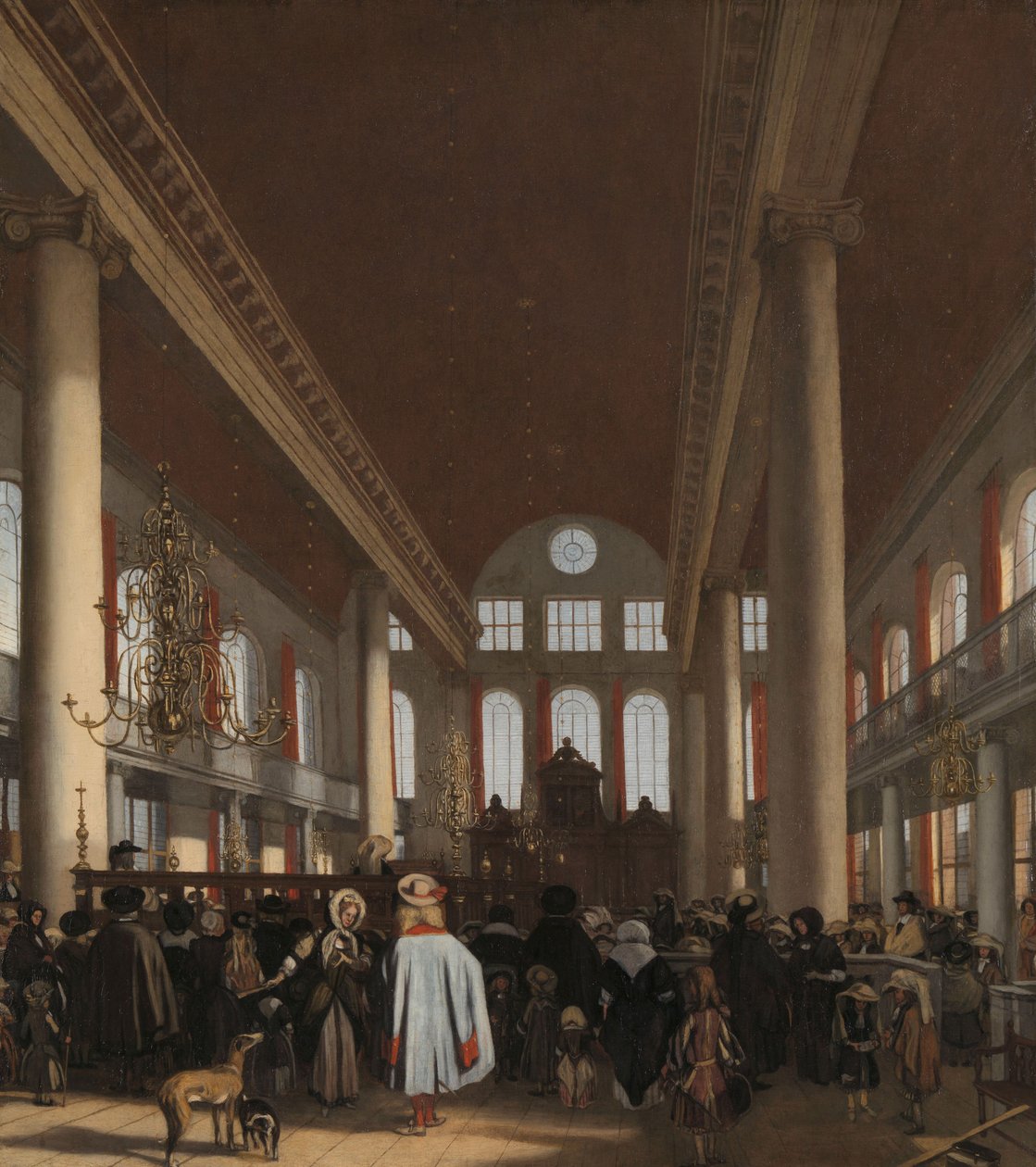 Interno della Sinagoga Portoghese ad Amsterdam da Emanuel de Witte