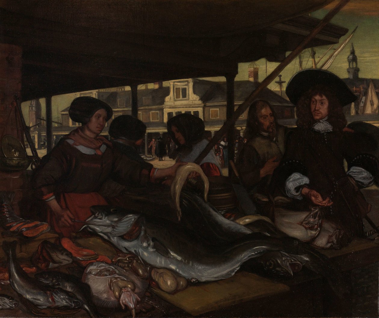 Il Nieuwe Vismarkt (Nuovo Mercato del Pesce) ad Amsterdam da Emanuel de Witte