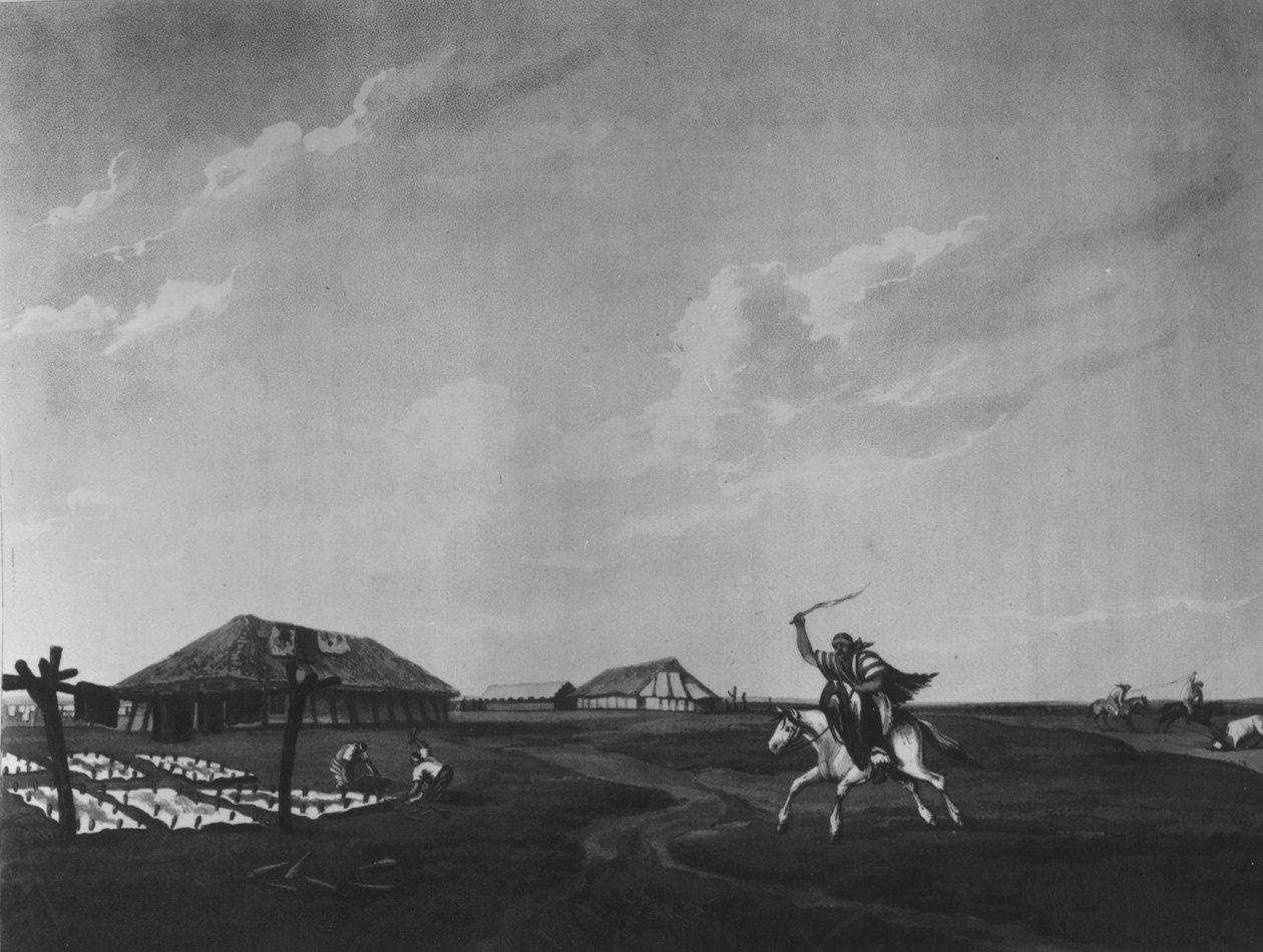 Estancia (fattoria) sul fiume San Pedro, inciso da Maile e Sutherland, 1820 da Emeric Essex Vidal