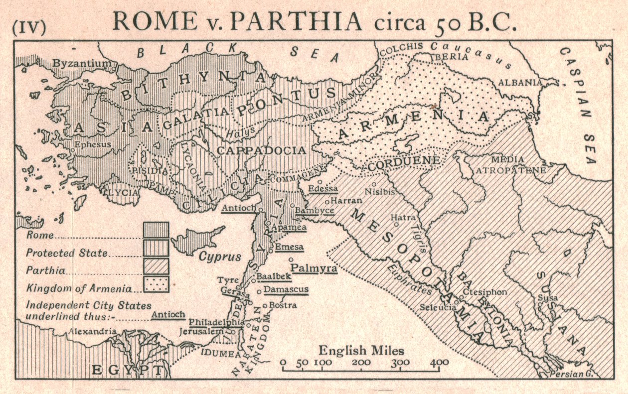 Roma contro Partia, circa 50 a.C. da Emery Walker Ltd