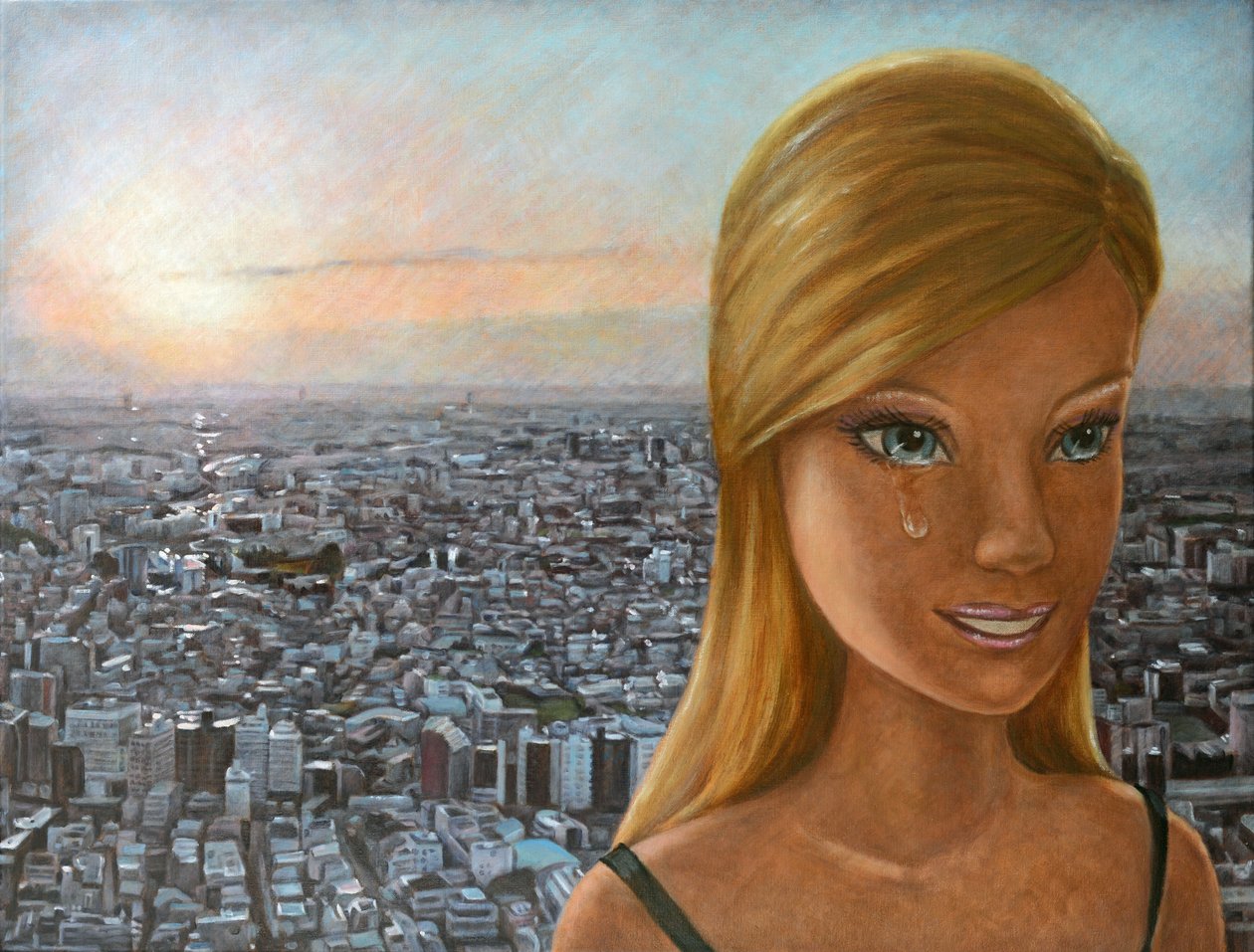 Barbie in Twilight, 2012 (olio su tela) da Emiko Aida