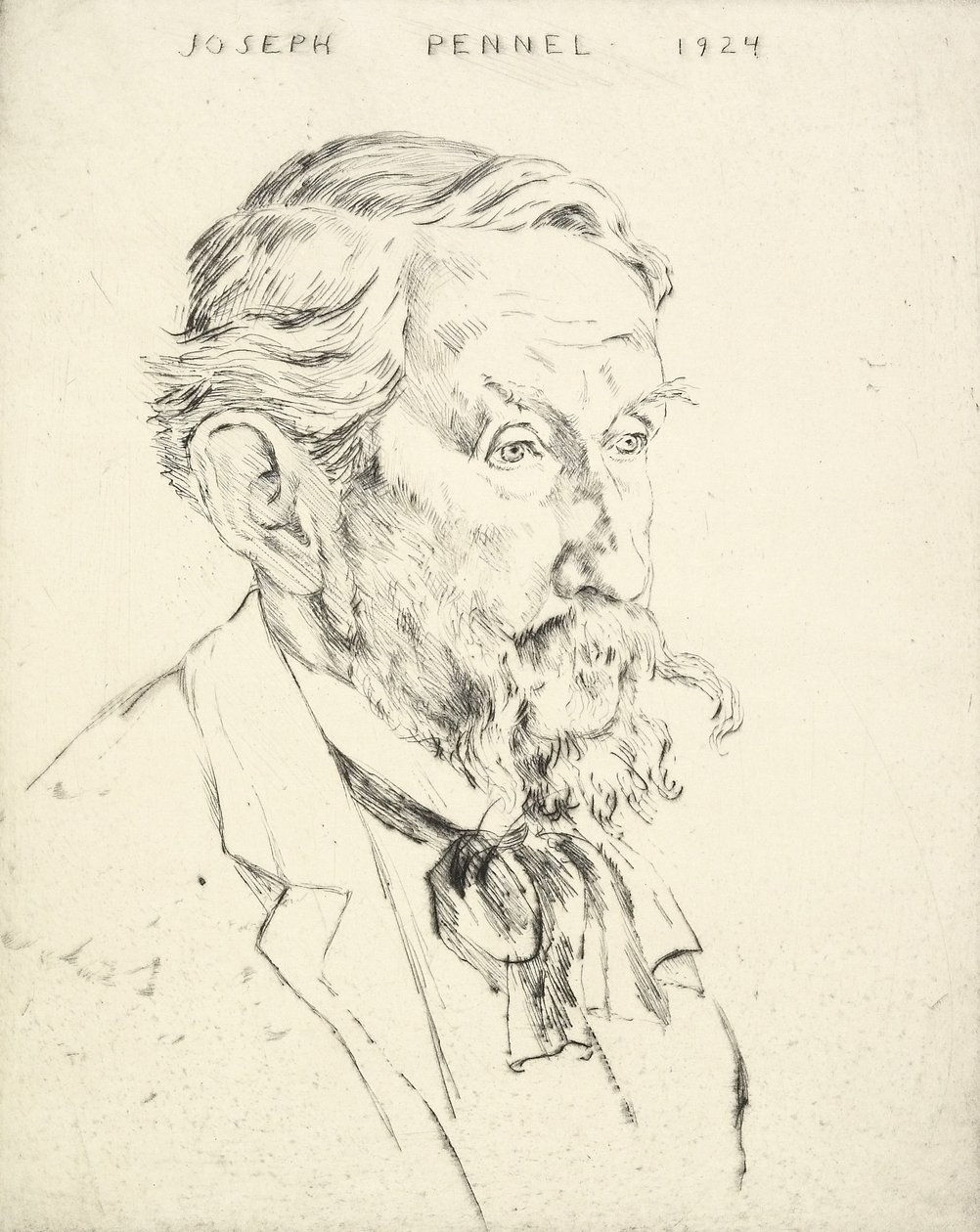 Ritratto di Joseph Pennell, 1924 da Emil Orlik