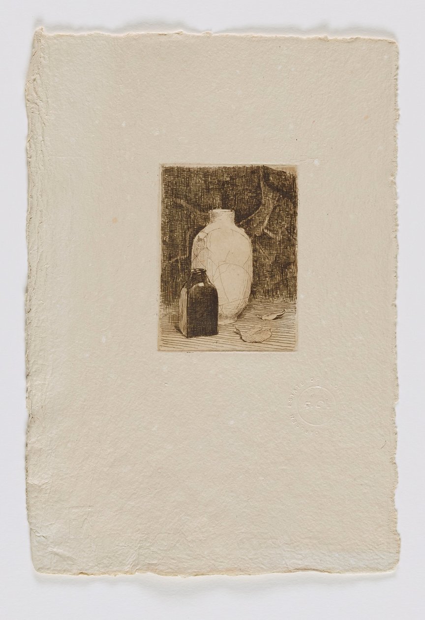 Natura morta con vaso e bottiglia (portfolio fm.) da Emil Carlsen
