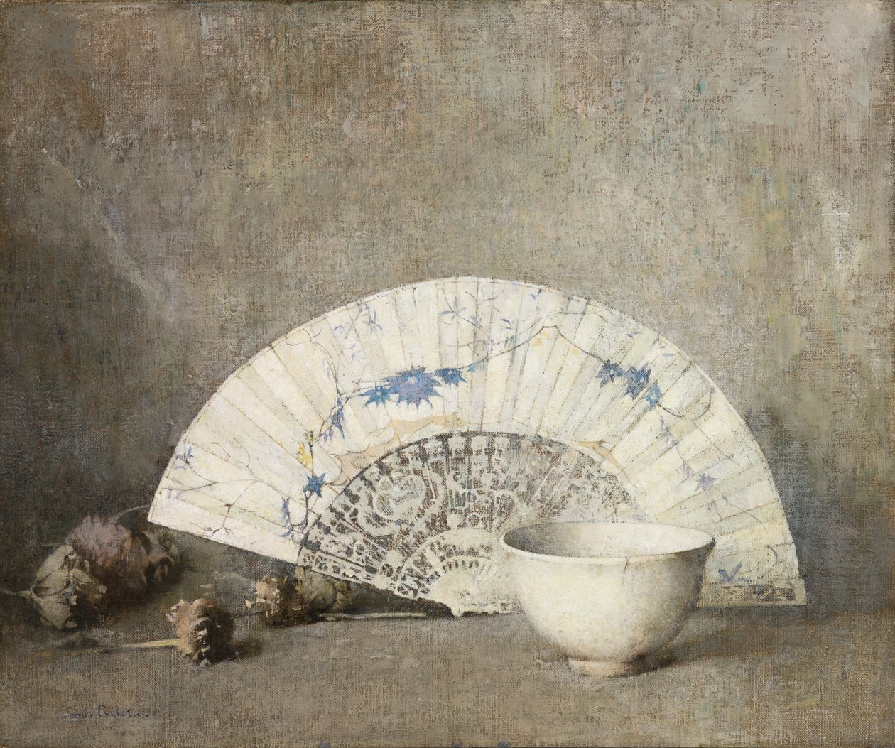 Il ventaglio, 1919 circa (olio su tela) da Emil Carlsen