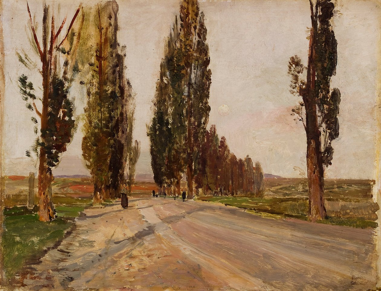 Viale di pioppi vicino a Plankenberg, c. 1890 da Emil Jakob Schindler