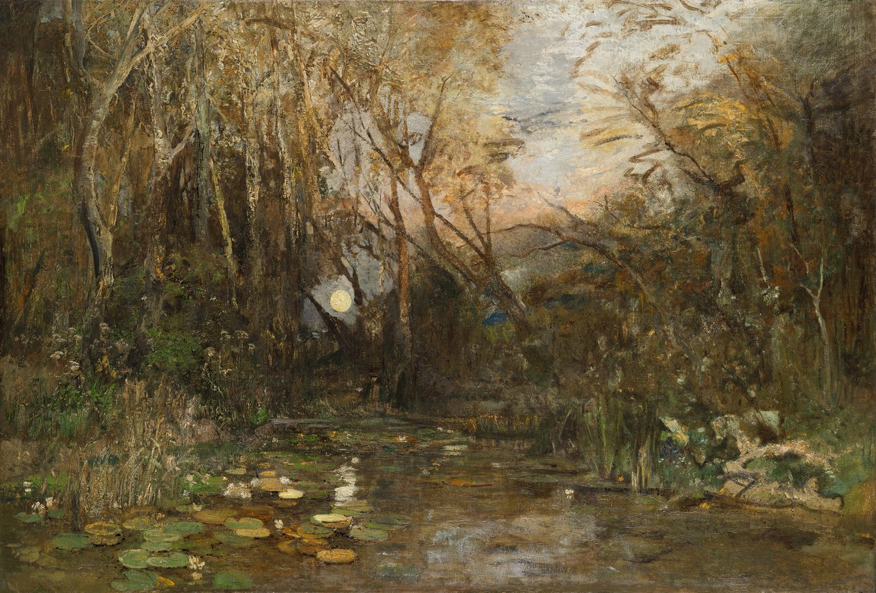 Sorgere della luna al Prater da Emil Jakob Schindler