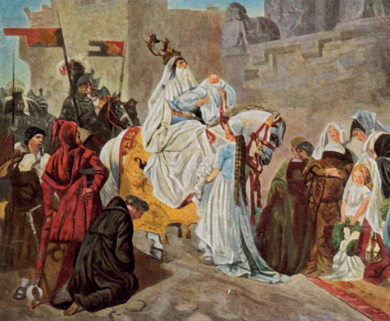 Ritorno del conte Eberhard di Württemberg dopo la battaglia di Döffingen da Emil Johann Lauffer