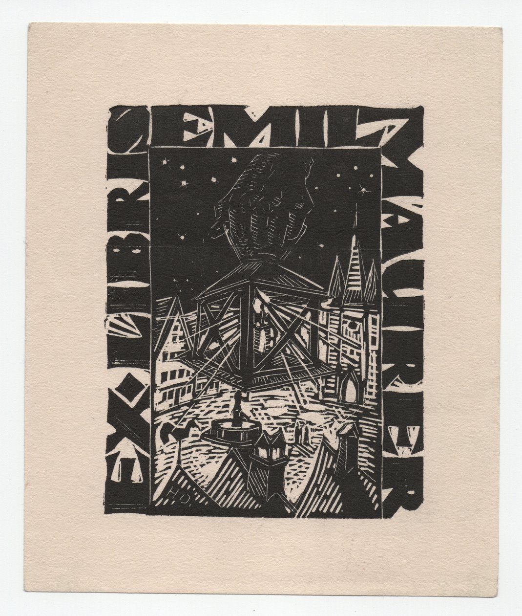 Ex Libris Emil Maurer (incisione) da Emil Maurer