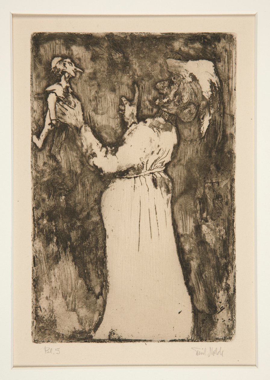Der kleine hampelmann, tavola 7 da Phantasien da Emil Nolde