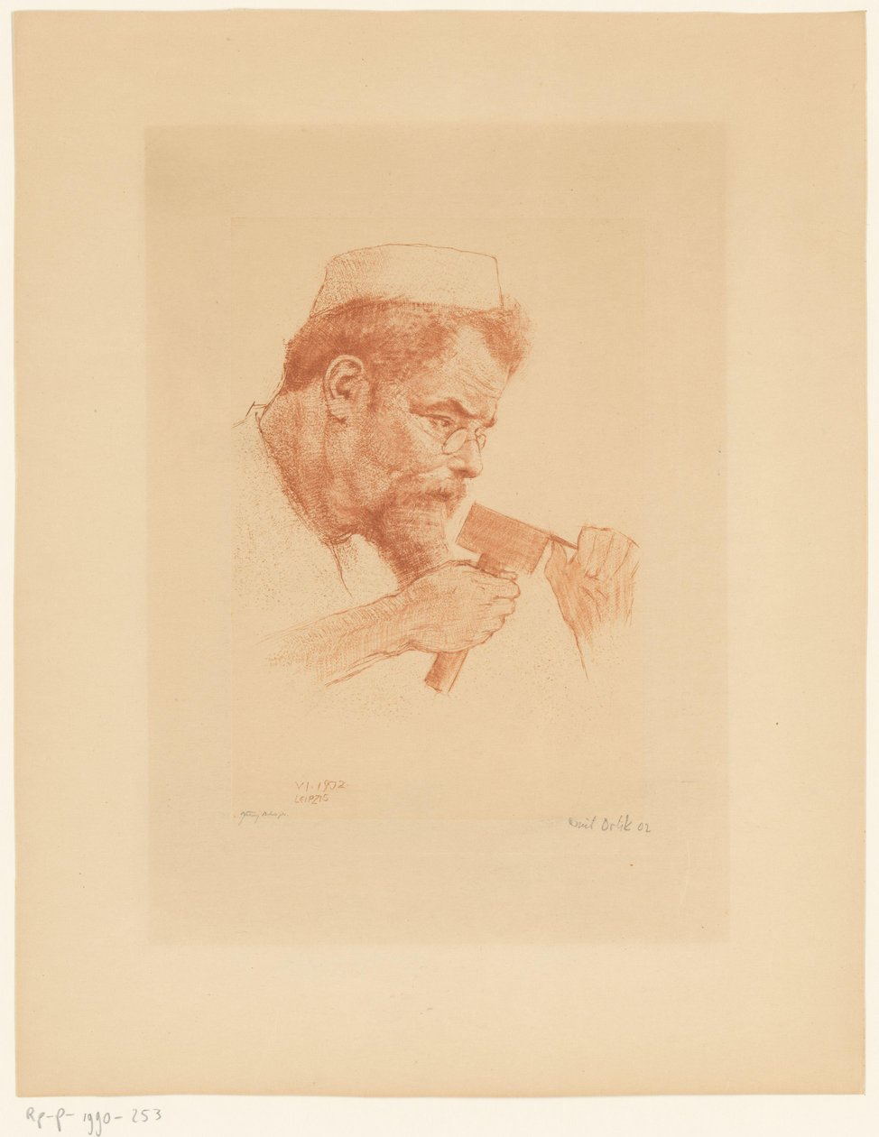 Ritratto di Max Klinger da Emil Orlik