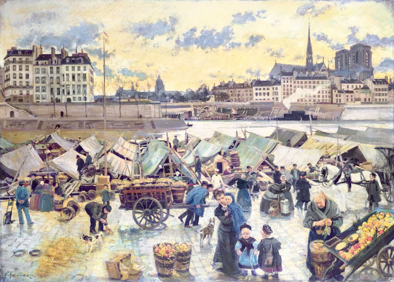 Il mercato delle mele da Emile Antoine Guillier