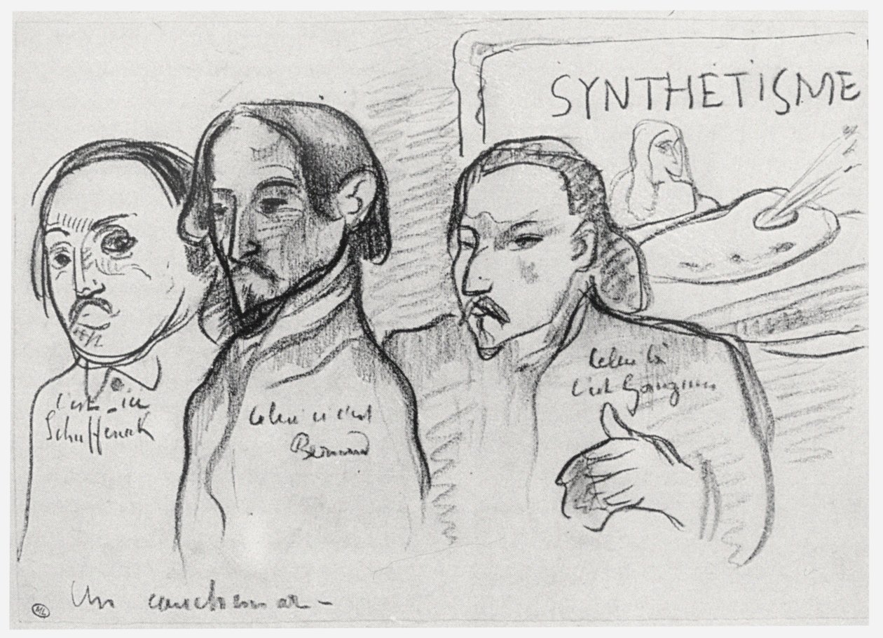 Ritratti di Gauguin, Bernard e Schuffenecker da Emile Bernard