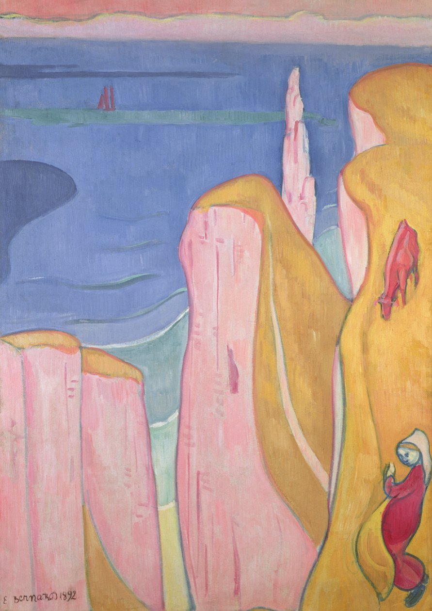 Le scogliere di Yport, 1892 da Emile Bernard