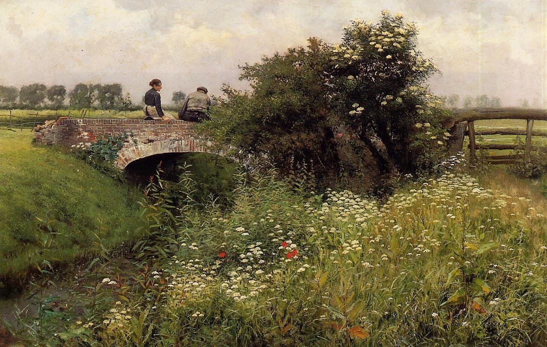 Un incontro sul ponte da Emile Claus