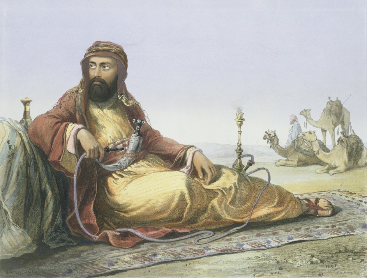 Un arabo che riposa nel deserto, pagina del titolo da 