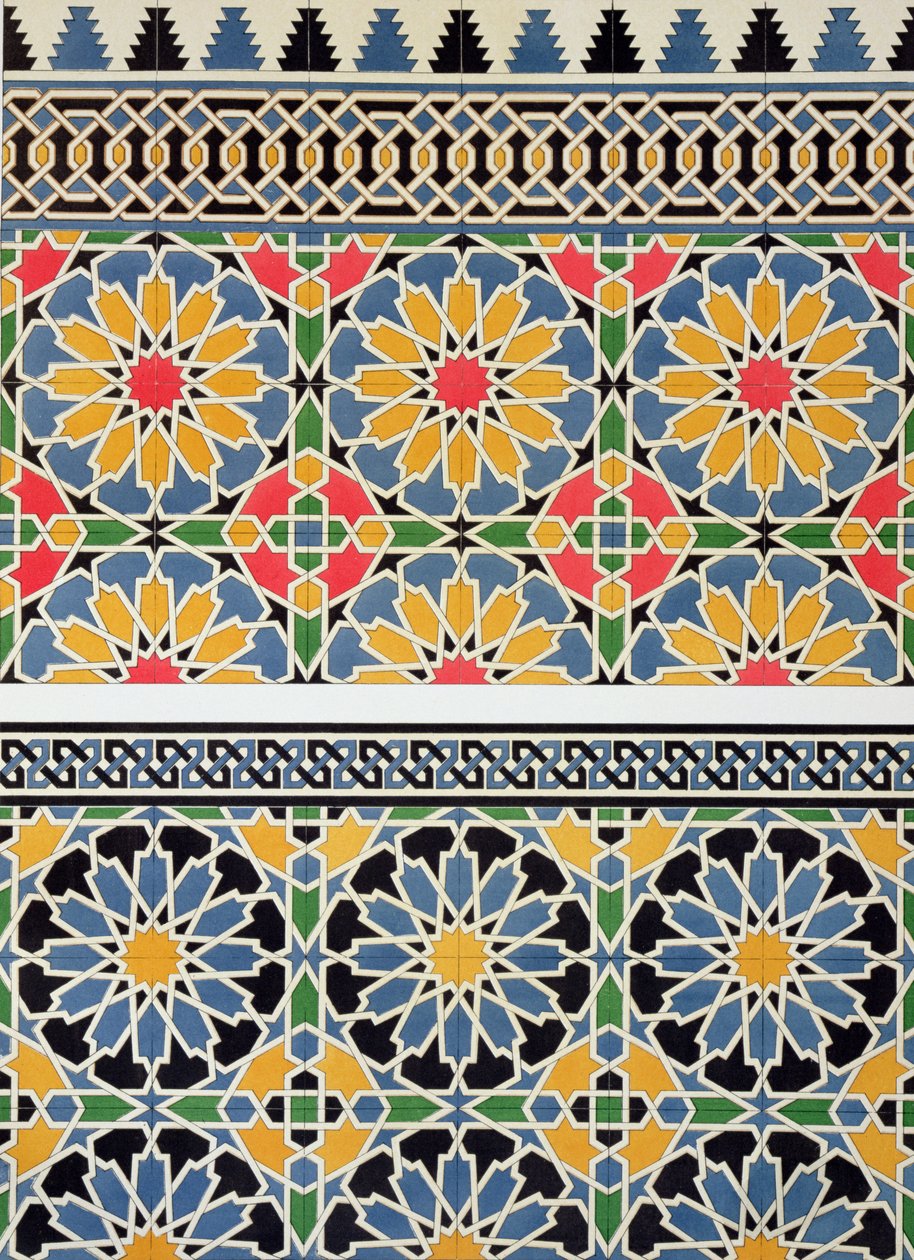 Piastrelle murali del mihrab della Moschea di Cheykhoun, da 