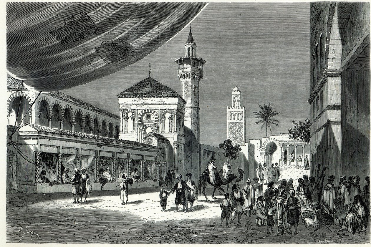 Un bazar a Tunisi da Emile Theodore Therond
